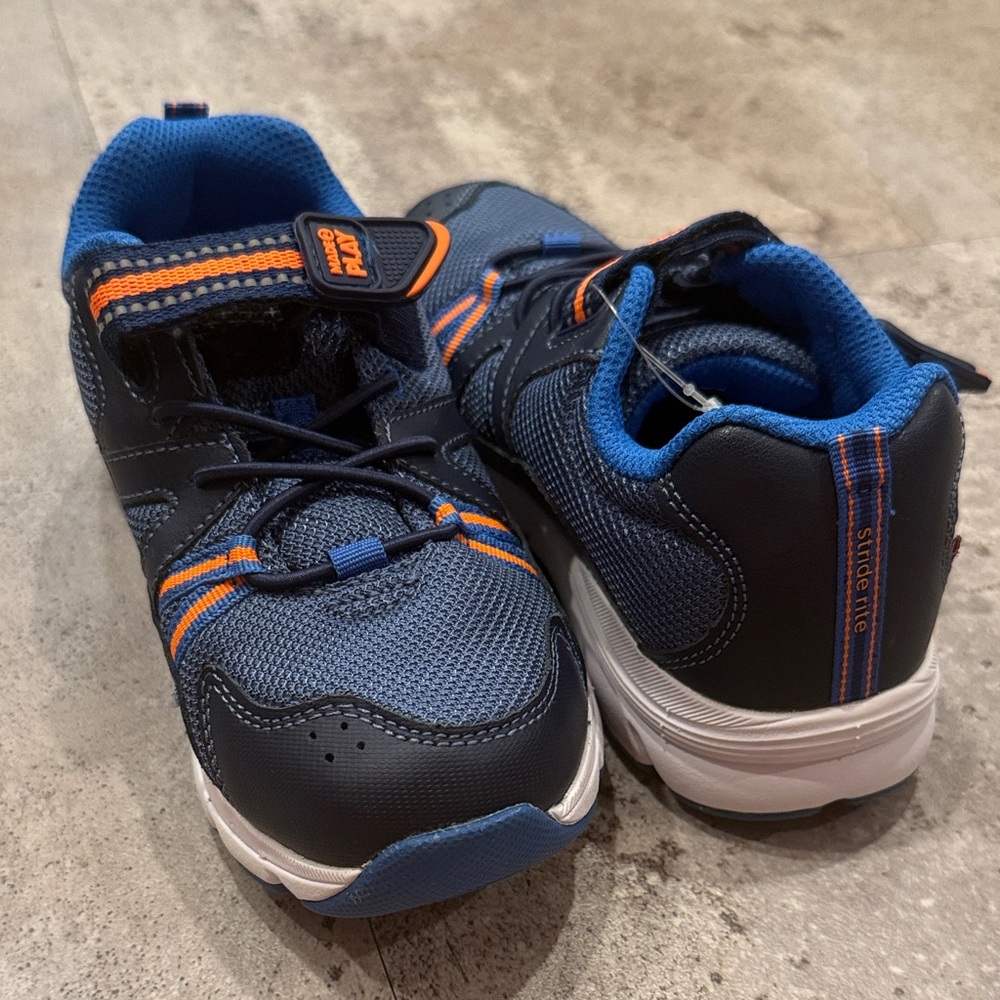 Stride Rite Navy and Orange Kids' Sneakers NWOT